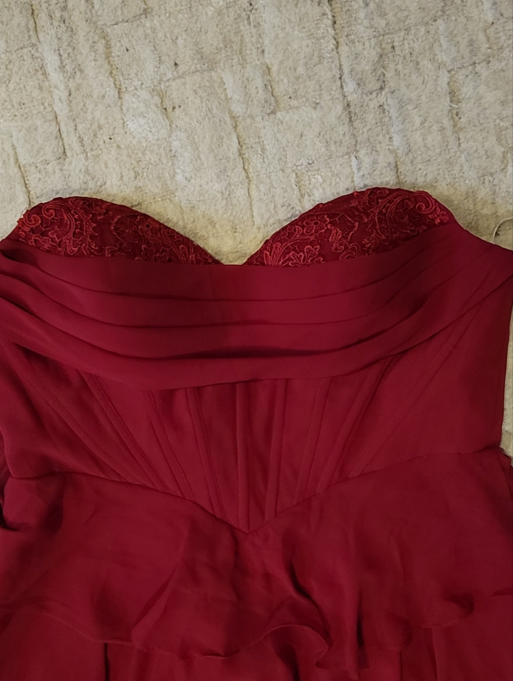 NWT WEAR YOU LOVE Red Corseted Short Prom Dress Lace Size 16W